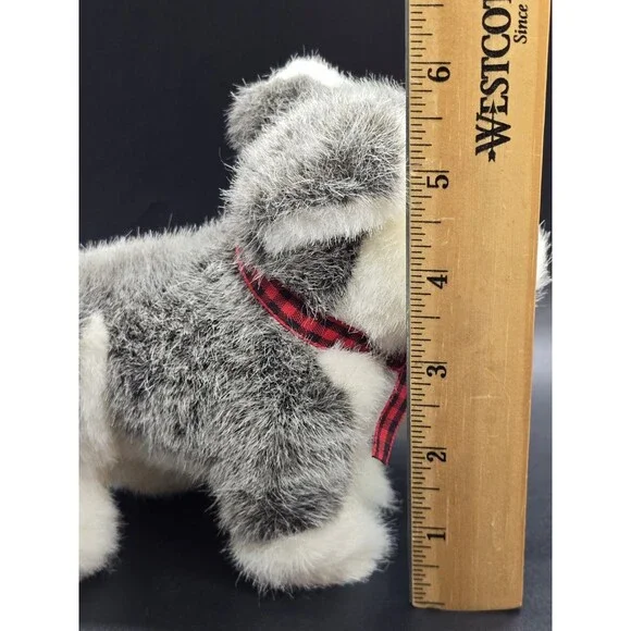 Vtg GUND 1993 Husky w/ Plaid Bow 6” Mini Stuffed Animal Plush Dog W/ Tag Puppy - Picture 6 of 14